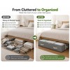 1pc/2pcs/3pcs Dustproof Under Bed Storage Box with Reinforced Handles for