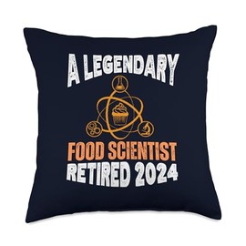 Legendary Food Scientist Retired 2024 Funny Retirement Party Throw Pillow