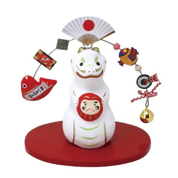HRKS-554080 Paper Mache Ornament, Fukudori Yajirobee, Tatsune