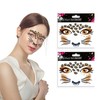 Pack of 2 Cheetah Print Face Stickers Leopard Print Tattoos