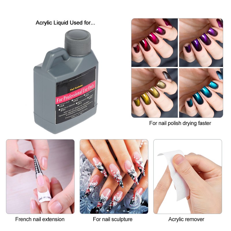 Nail Art Tools DIY Kit Professional Nail Acrylic Liquid 3pcs