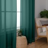 Simplebrand Hunter Green Sheer Curtains 72 Inches Long 2 Panels