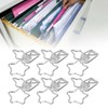 100Pcs Star Binder Clips Hollow Out Cartoon Style Strong Clamping