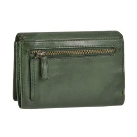 Bear Design Women's Wallet Leather 9 Card Slots Olive Green