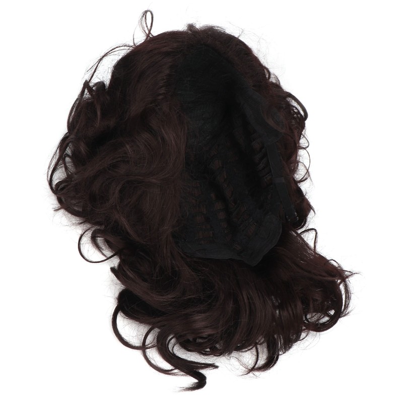Men Short Black Wigs Soft Texture Breathable Adjust Net Firmly