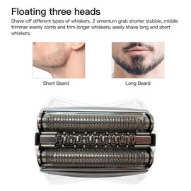Latest Ver. 70S Silver Series 7 Electric Shaver Heads for Bra-un Pulsonic Series 7 ：720/740/750/760/790/799