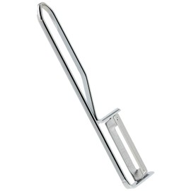 Fackelmann Universalschäler, Spargelschäler mit Klinge aus Edelstahl, Sparschäler für Obst und Gemüse (Farbe: Silber), Menge: 1 Stück