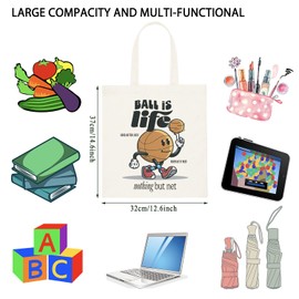 TSOTMO Basketball Gift Is Life Good Tote Bag basketball Players Basketball Lover Gift for Women (Is Life toteCA)