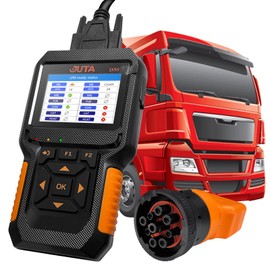 JUTA D50 OBD2 Scanner Car and Truck Code Reader Heavy Duty HD Diesel Diagnostic Scan Tool 2 in 1 Auto Clear Check Engine Fault Light