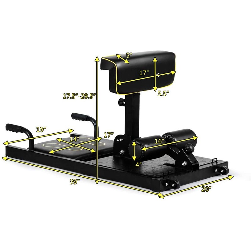 ARLIME Sissy Squat Machine, Multifunctional Squat Machine w/ Sit-ups, Lean