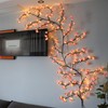 AOLTNRC Cherry Blossom Branches Lights, 48 LED 5.25 FT USB-Powered