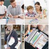 Plastic Wallets,A4 File Folder Zip Lock Bags,Zipped Pockets,12 Pcs Document