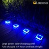 Lacasa Blue Solar Deck Lights 4 Pack, Dusk to Dawn