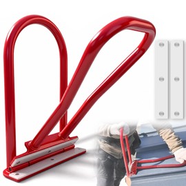 Roof Eaves Seam Bender HTSL25E2, Red Metal Roofing Drip Edge Folding Tool, 90°-180° Hemming Crimper for Standing Seam Roofing, with Replacement Polyethylene Pads
