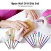 16pcs Ceramic Nail Drill Bits Set File Acrylic Manicure Pedicure