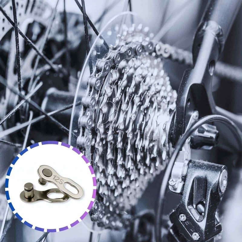 4 Pairs Bicycle Chain Links Steel Quick Release 12-Way Bicycle