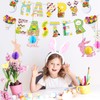 19 Pcs Easter Decorations,Easter Bunting,Easters Bunny Table Decorations For Home