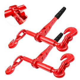 YATOINTO Ratchet Chain Binders 3/8'' - 1/2‘’ | Load Binder with 2 Grab Hooks | Tie Downs for Grade 70 Transport Chain | 9,200 Lbs. Safe Working Load - Heavy Duty Ratchet Binders for Towing