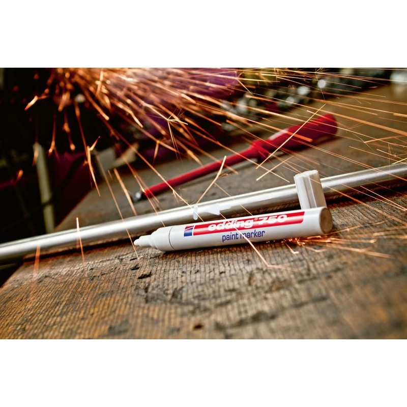 edding 750 PAINT MARKER PEN WHITE BULLET TIP LOW ODOUR