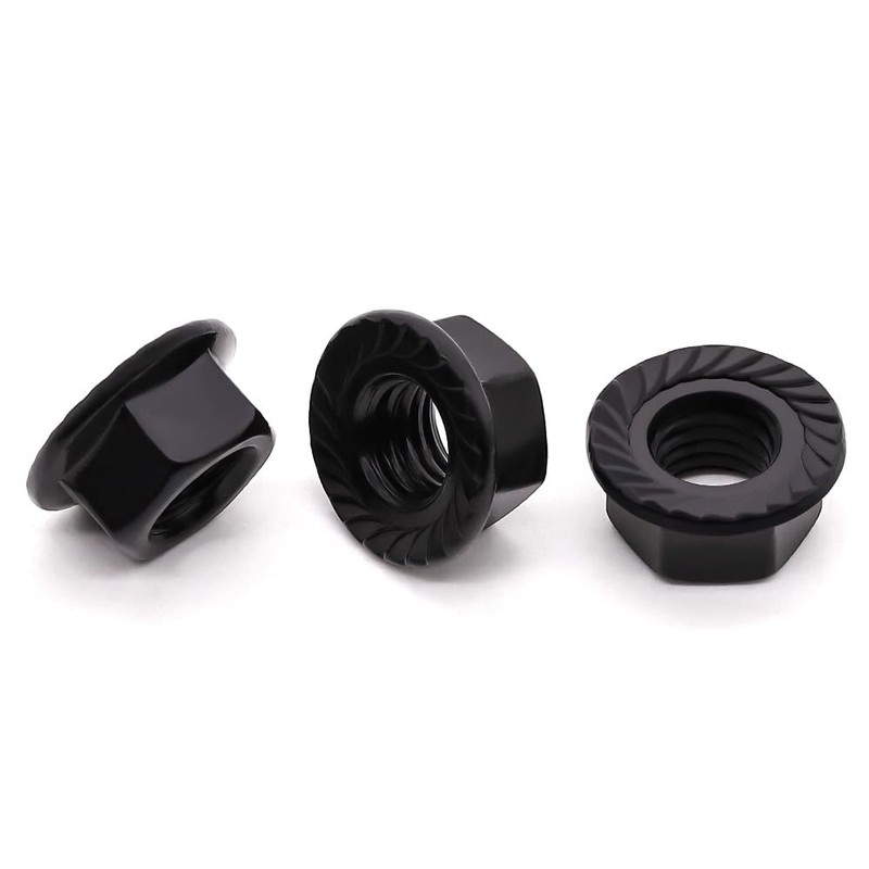 Glvaner 3/8-16 Stainless Steel Hex Flange Nuts, Hexagon Head Serrated
