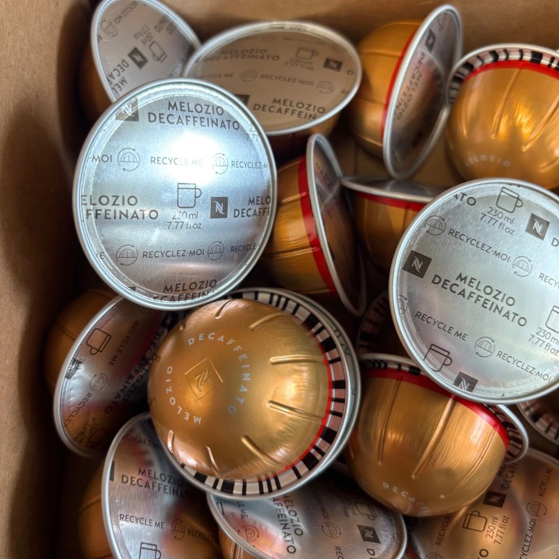 Nespresso Vertuo, Melozio Decaffeinato, Medium Roast Coffee Pods, 50-Ct *LOOSE*