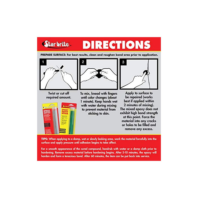 Star Brite Masilla epoxi de 4 onzas – Reparaciones rápidas
