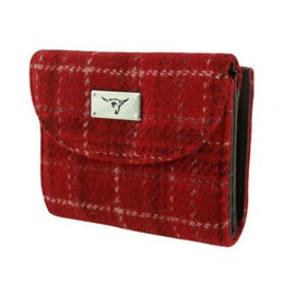Glen Appin of Scotland Harris Tweed Ladies Small 'Jura' Purse LB2002 (Colour 102 Red)