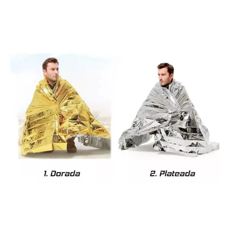 Manta Térmica 130cm X 210cm Supervivencia Sabana Emergencia