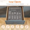 Lifewit Silverware Organizer with Lid, Covered Utensil Tray for Kitchen
