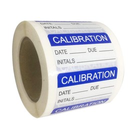 Calibration Labels, 3/4 x 1 1/2 Inch in Size for NIST Calibration, ISO-900 Calibration, Quality Control 500 Adhesive Stickers on a Roll(Blue)