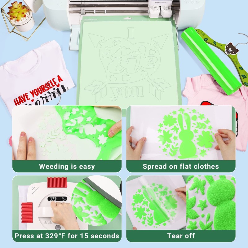 GIRAFVINYL Puff Vinyl Heat Transfer, Glow in The Dark Vinyl