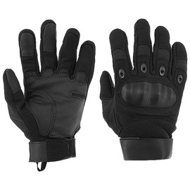 Work Gloves Abrasion Resistant Military Strategy Gloves Nonslip Breathable Combat Finger Cover Outdoor Safety Finger Cover for Work Hiking..(black,L)