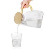 Hedume Fridge Door Water Pitcher, 1.8 Liter/60oz Gold Lid, High