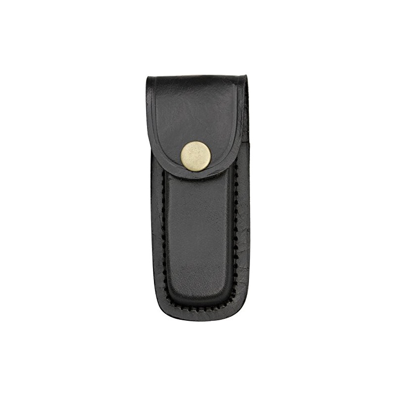 SZCO 4-Inch Black Leather Knife Sheath – Top Grain Leather