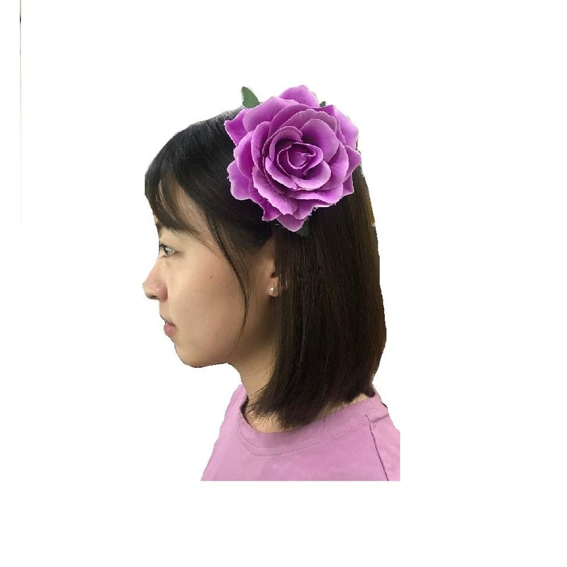 Broche de flores para el pelo de rosa, broche de