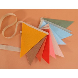 Banderines de fieltro, colorido banderín, colgante de pared de guardería, bandera de cumpleaños de boda, decoración del hogar, sala de juegos para niños