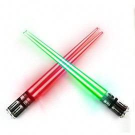 Chop Sabers Light Up LightSaber Chopsticks Set, 2 Pairs, Red Green by ChopSabers