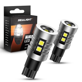 Sealight T16 LED Back Lamp, Explosive Light, 2,000 Lumens, Vehicle Inspection Compliant, Latest 3030 SMD Chip, Built-in Canceler, 6500K, Reverse Light, T16/T15, White, 12V, Non-Polarized, 50,000 Hours Lifespan (Pack of 2)