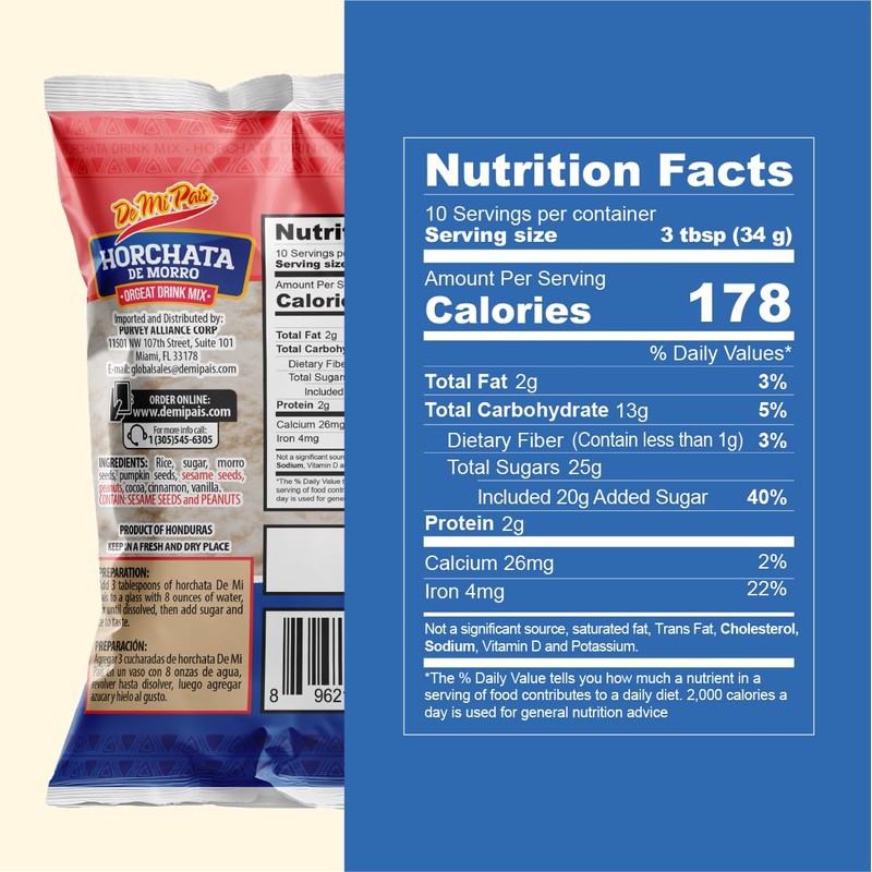 De Mi Pais Horchata de Morro Orgeat Drink Mix -
