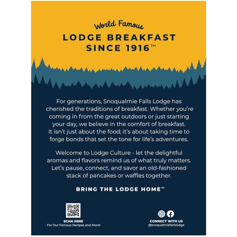 Snoqualmie Falls Lodge Old Fashioned Pancake & Waffle Mix, 24