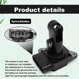 22204-21010 Mass Air Flow Sensor Compatible with Toyota 02-06 Camry 03-08 Corolla 01-10 Highlander 00-07 4Runner 99-10 Tacoma 3.4L 4.0L 01-05 RAV4 Lexus ES300/RX300 3.0L