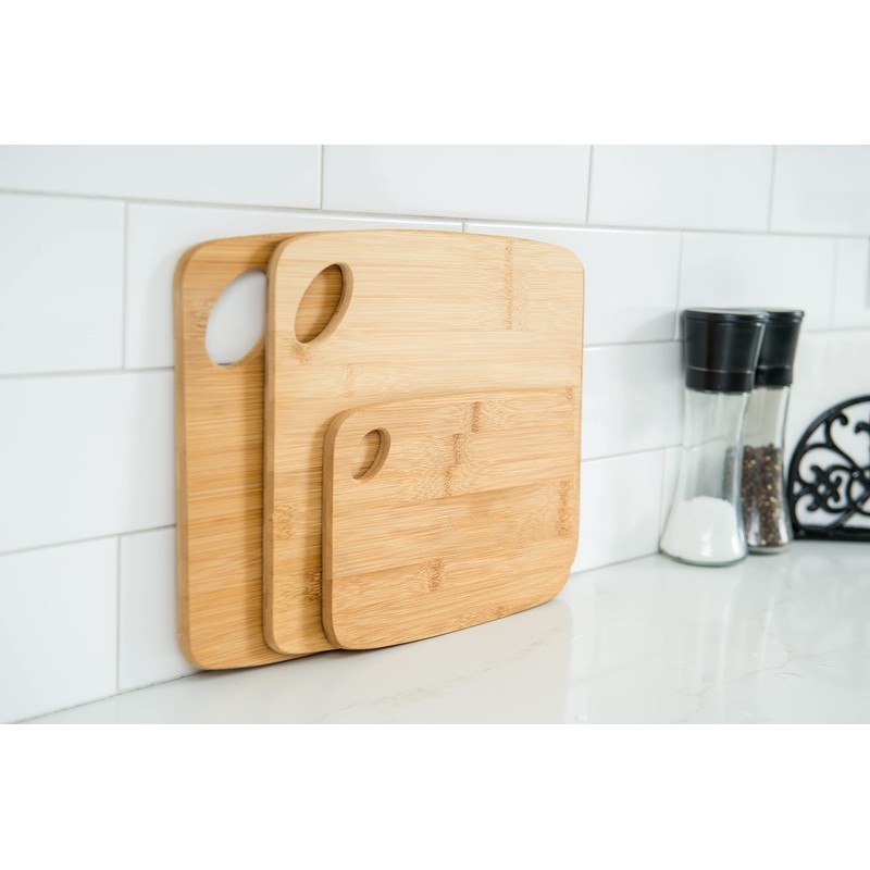 Lipper International 839 Bamboo Wood Thin Cutting Board with Oval
