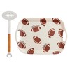 Mud Pie Melamine Football Tray with Spatula