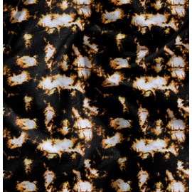 Soimoi Orange Viscose Chiffon Fabric Abstract Tie-Dye Print Fabric by the metre 42 Inch Wide