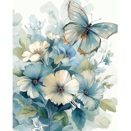 CICISTORY Painting by Numbers for Adults, DIY Hand-Painted Oil Painting with 4 Brushes and Acrylic Paints Set, Paint by Numbers, 40 x 50 cm, Without Frame