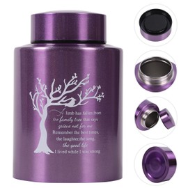 Tree of Life Medium Urns for Human Ashes, Angel Wings Small Keepsake Urns (Purple)