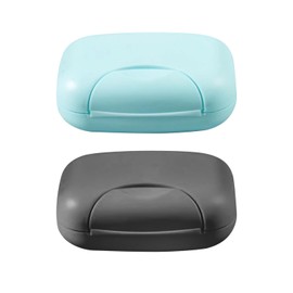 2 Pieces Soap Dish With Lock, Creative Soap Dish, Portable Soap Dish, Waterproof Soap Dish, Sea Leak-Proof Soap Dish