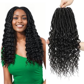 Goddess Locs Crochet Hair Luxurious Pre looped Faux Locs with Curly Ends Effortless Beauty in Every Strand Crochet Hair for Women Chestnut Brown Color 8 Packs 18 Inch