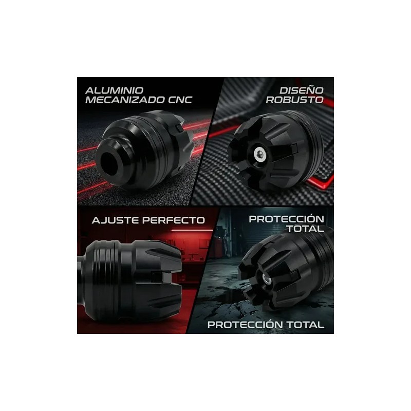 Par Jgo Slider Eje Llanta Universal Motocicleta