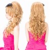 Half Cap Gal Filled Long Curl Heat Resistant Mixed Ash